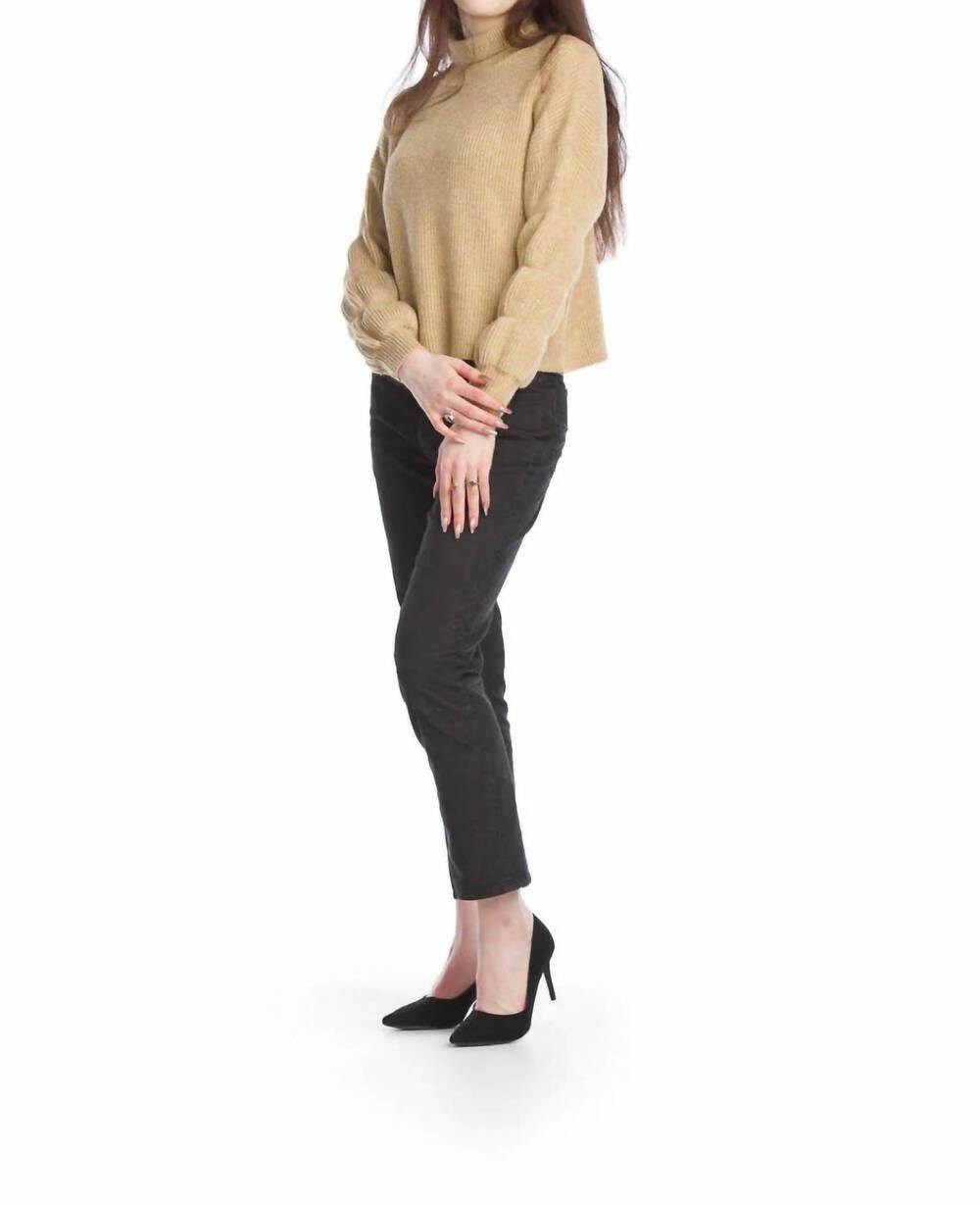 NEW PAPILLON puff sleeve sweater in camel